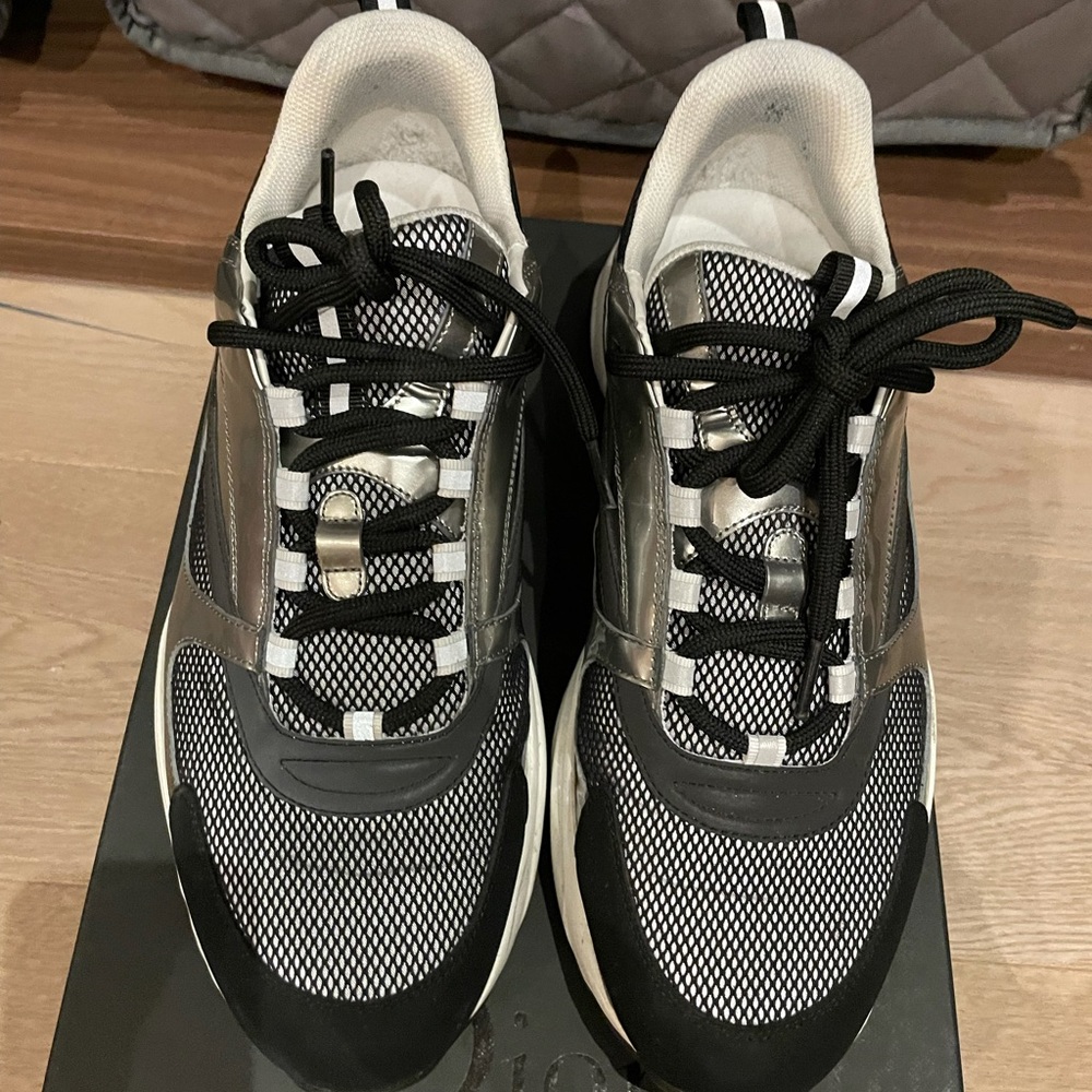 Christian Dior size 44 b22 sneakers black and silver - Picture 2 of 16